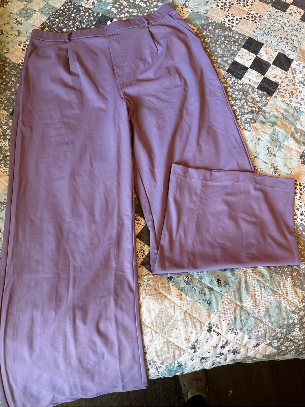 HALARA Lavender Wide-Leg High-Rise Pants